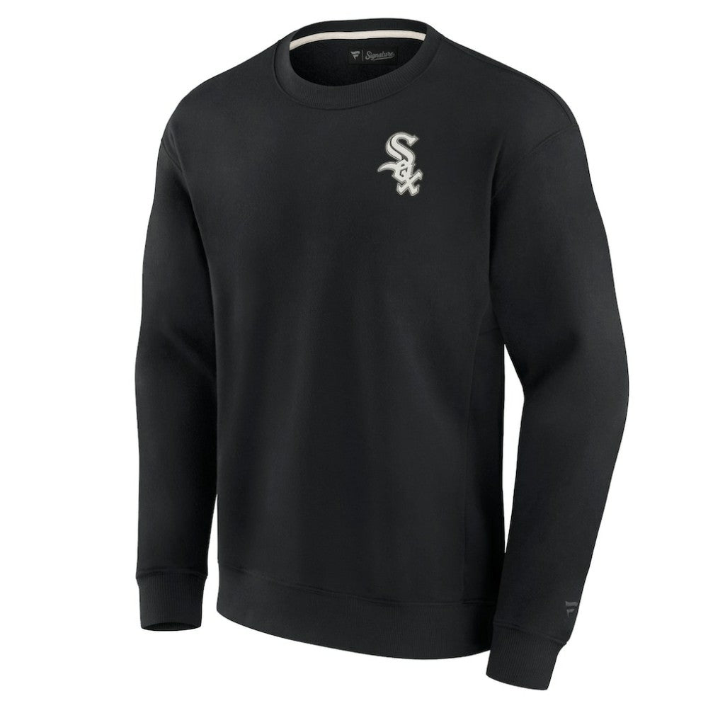Black Chicago White Sox Fanatics Unisex Super Soft Pullover Crew Sweatshirt