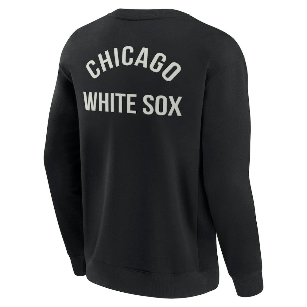 Black Chicago White Sox Fanatics Unisex Super Soft Pullover Crew Sweatshirt