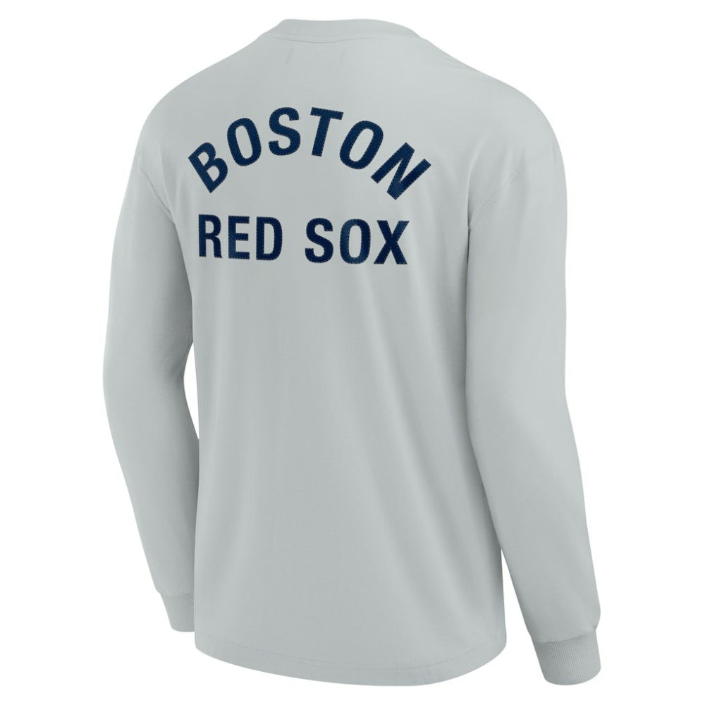 Gray Boston Red Sox Fanatics Unisex Elements Super Soft Long Sleeve T-Shirt