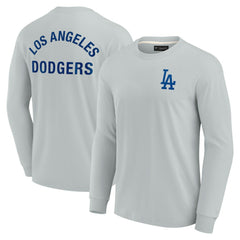 Gray Los Angeles Dodgers Fanatics Unisex Elements Super Soft Long Sleeve T-Shirt
