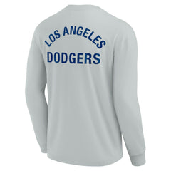 Gray Los Angeles Dodgers Fanatics Unisex Elements Super Soft Long Sleeve T-Shirt