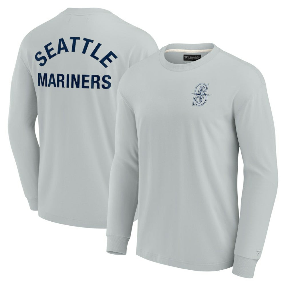 Gray Seattle Mariners Fanatics Unisex Elements Super Soft Long Sleeve T-Shirt
