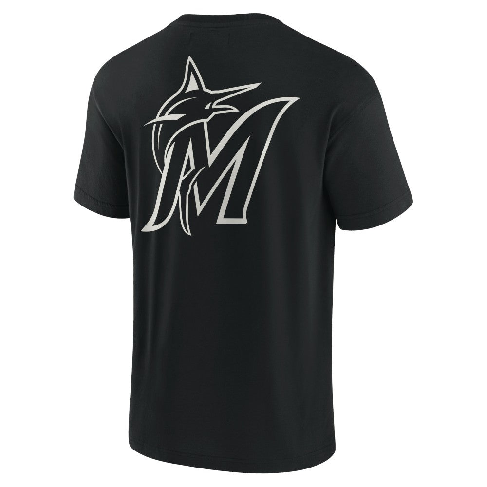 Black Miami Marlins Fanatics Unisex Elements Super Soft Short Sleeve T-Shirt