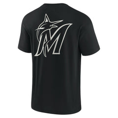 Black Miami Marlins Fanatics Unisex Elements Super Soft Short Sleeve T-Shirt