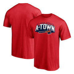 Red Atlanta Braves Hometown Collection Paint The Black T-Shirt