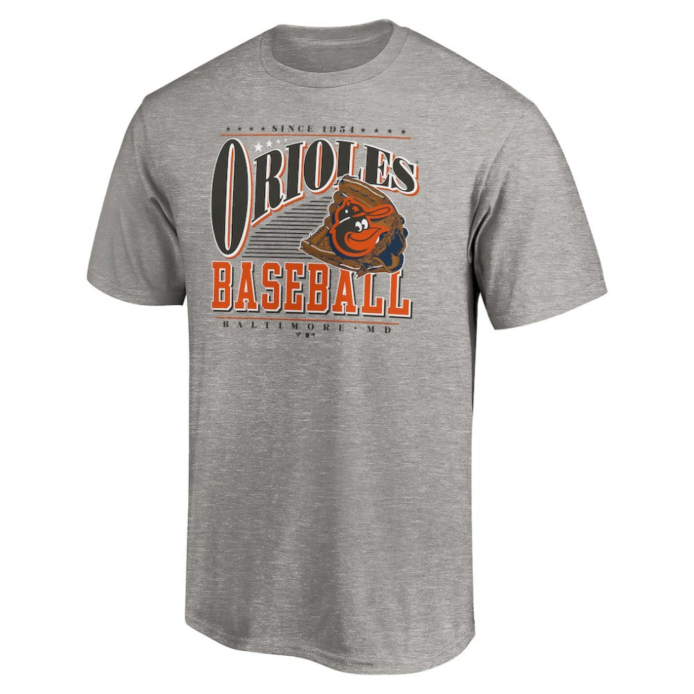 Heather Gray Baltimore Orioles Cooperstown Collection Winning Time T-Shirt