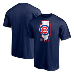 Navy Chicago Cubs Paint the Black State T-Shirt
