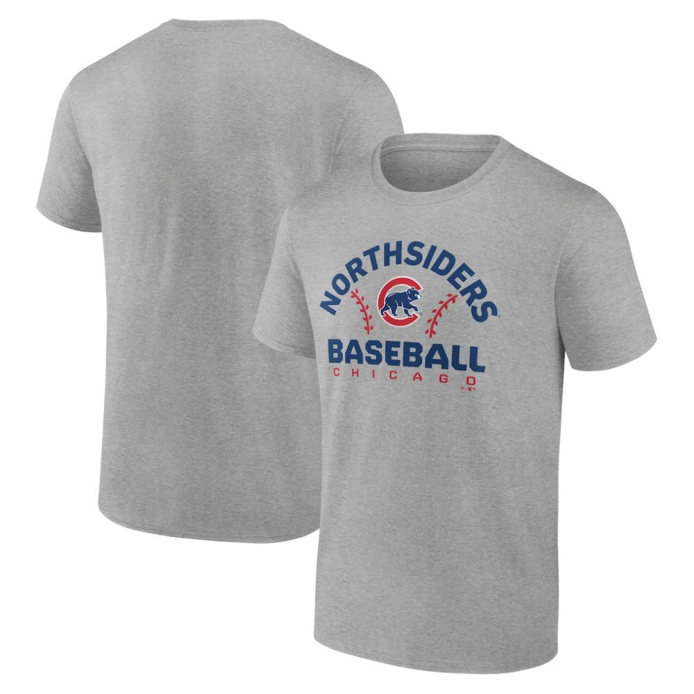 Heather Gray Chicago Cubs Team Go For Two T-Shirt