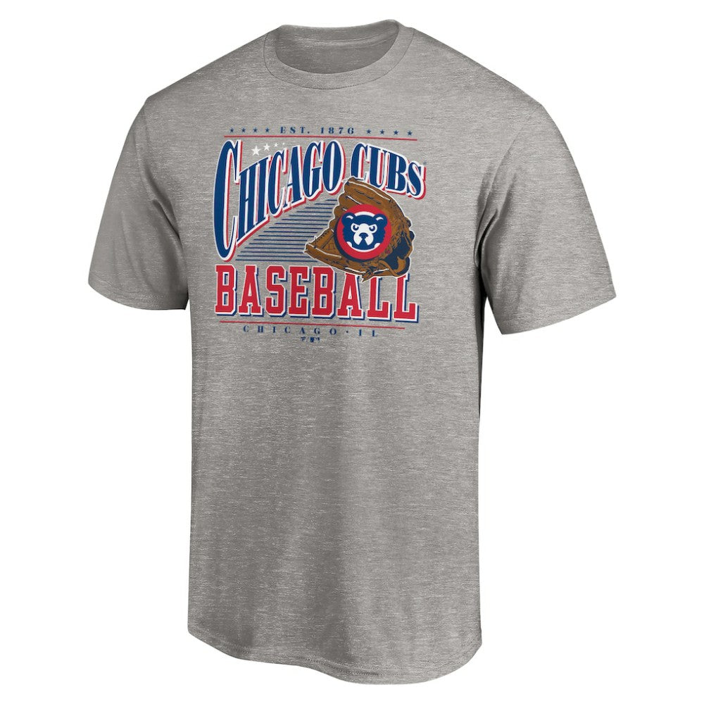 Heather Gray Chicago Cubs Cooperstown Collection Winning Time T-Shirt