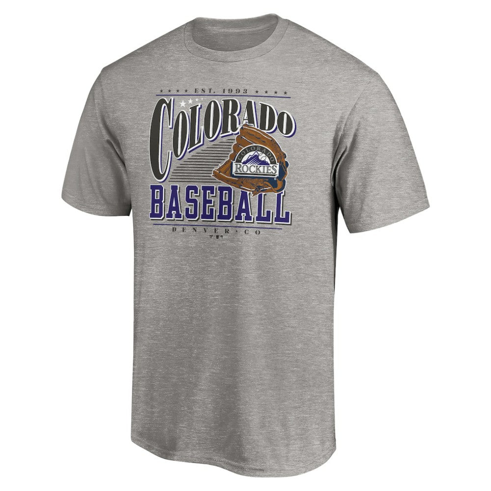 Heather Gray Colorado Rockies Cooperstown Collection Winning Time T-Shirt