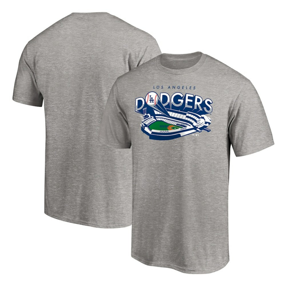 Heather Gray Los Angeles Dodgers Team Heater T-Shirt