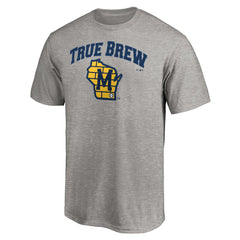 Heather Gray Milwaukee Brewers Team Heater T-Shirt
