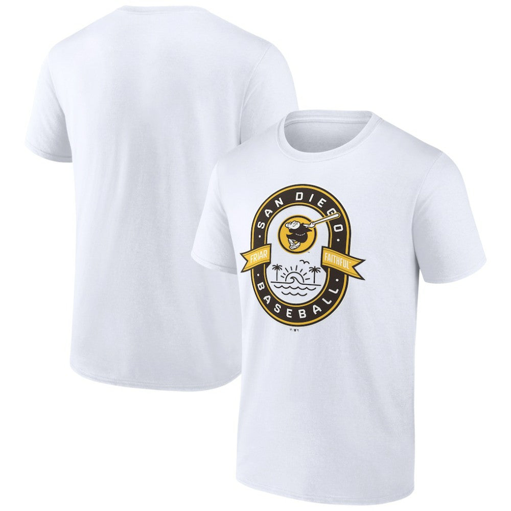 White San Diego Padres Glory Bound Friar Faithful T-Shirt