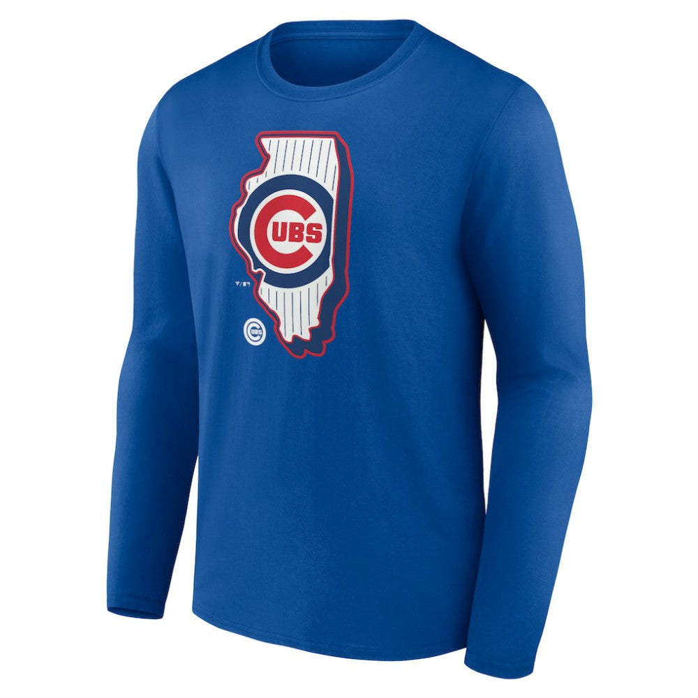 Royal Chicago Cubs Paint the Black Long Sleeve T-Shirt