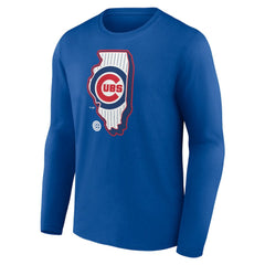 Royal Chicago Cubs Paint the Black Long Sleeve T-Shirt