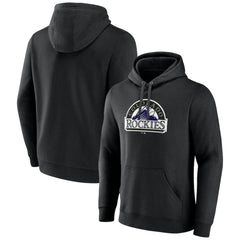 Black Colorado Rockies Cooperstown Collection Pullover Hoodie