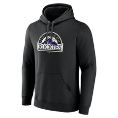 Black Colorado Rockies Cooperstown Collection Pullover Hoodie