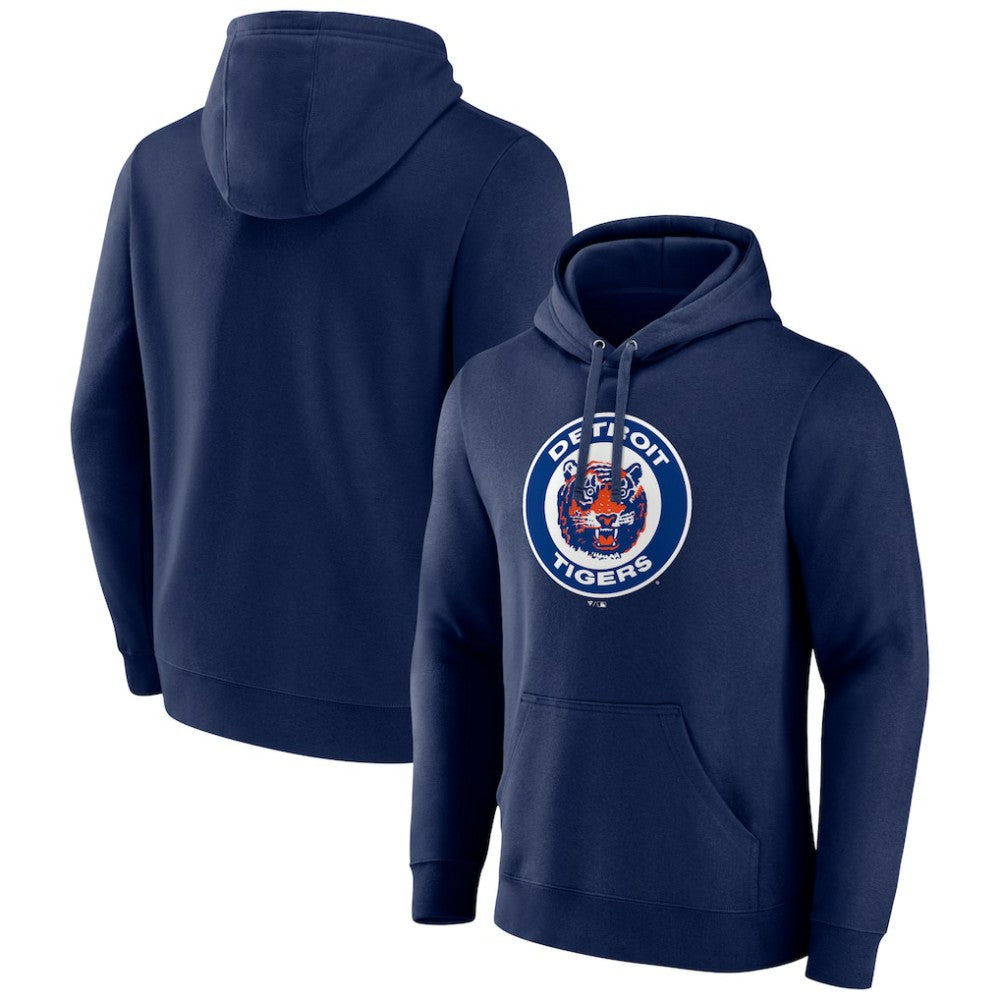 Navy Detroit Tigers Cooperstown Collection Pullover Hoodie