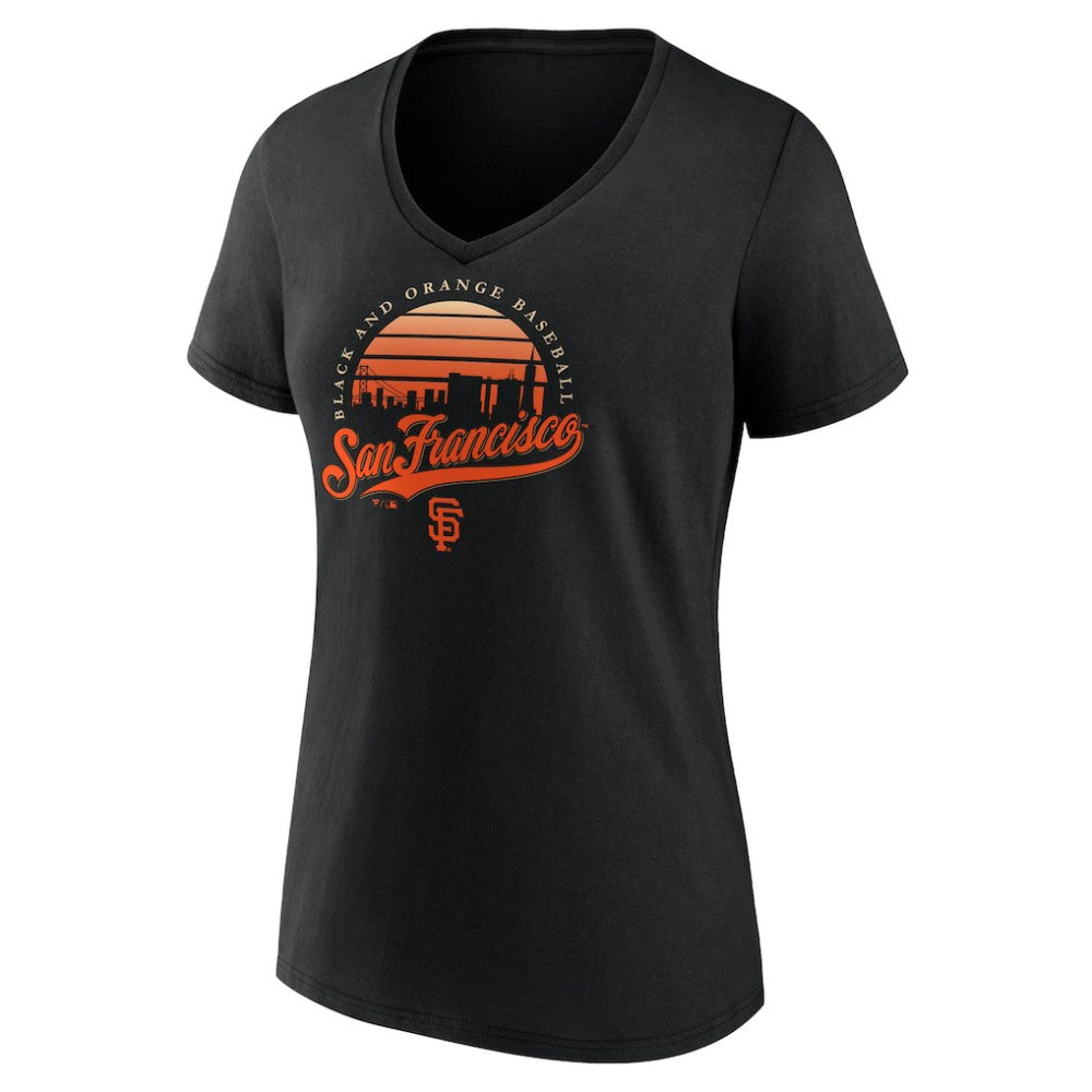 Black San Francisco Giants Women's One Champion V-Neck T-Shirt