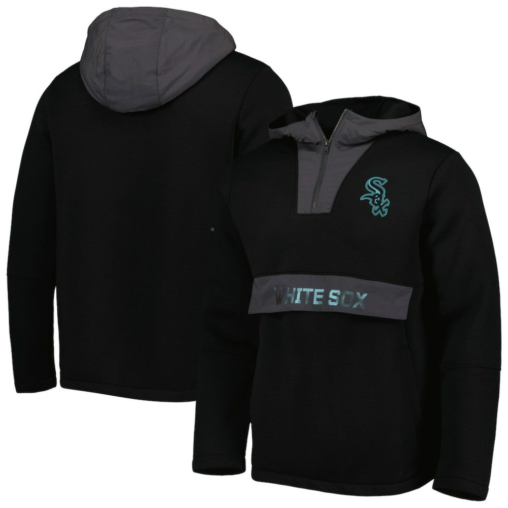 Black Chicago White Sox Levelwear Ruckus Quarter-Zip Hoodie