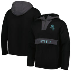Black Chicago White Sox Levelwear Ruckus Quarter-Zip Hoodie