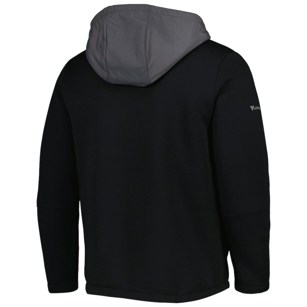 Black Atlanta Braves Levelwear Ruckus Quarter-Zip Hoodie