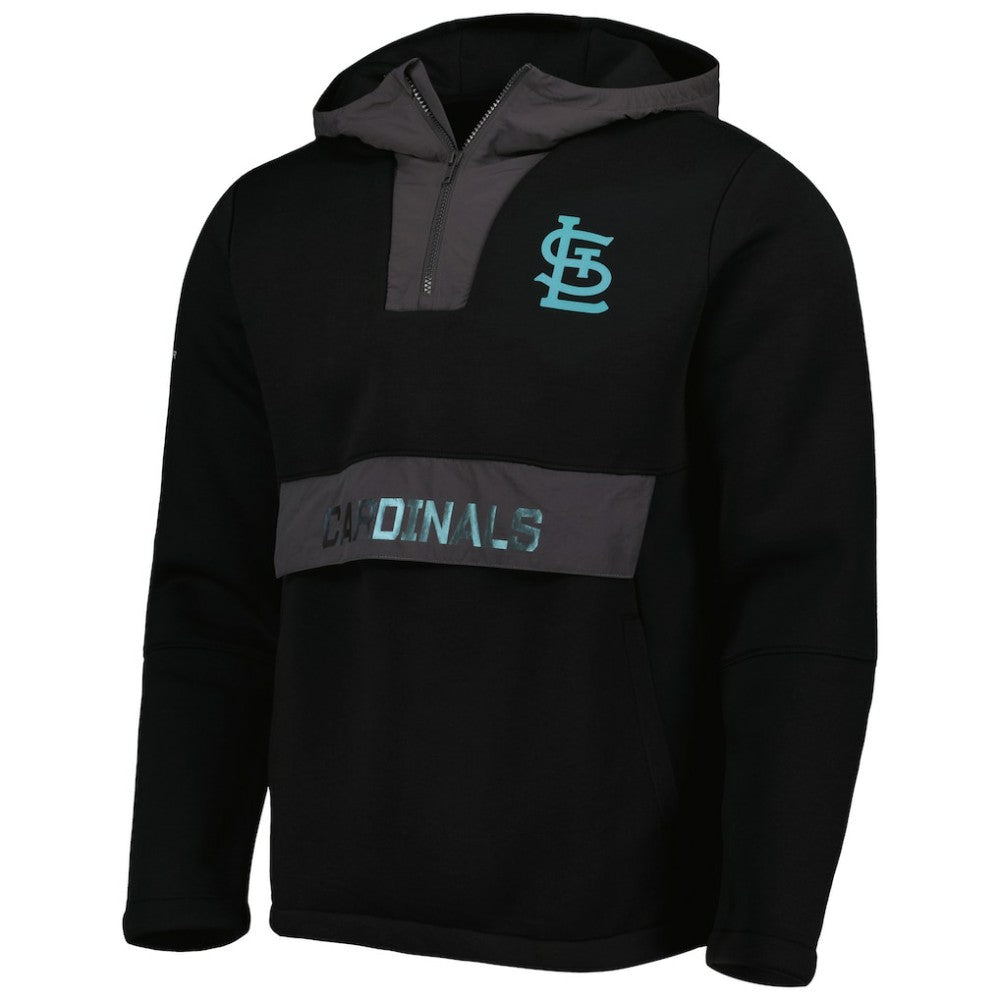 Black St. Louis Cardinals Levelwear Ruckus Quarter-Zip Hoodie