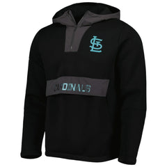 Black St. Louis Cardinals Levelwear Ruckus Quarter-Zip Hoodie