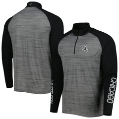 Heather Gray Chicago White Sox Levelwear Vandal Raglan Quarter-Zip Top