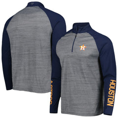 Heather Gray Houston Astros Levelwear Vandal Raglan Quarter-Zip Top
