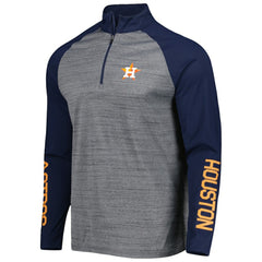Heather Gray Houston Astros Levelwear Vandal Raglan Quarter-Zip Top