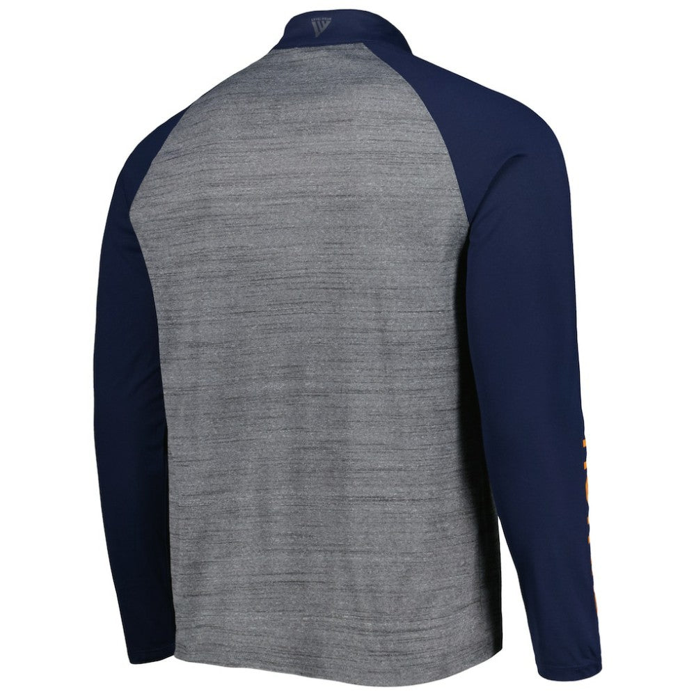 Heather Gray Houston Astros Levelwear Vandal Raglan Quarter-Zip Top