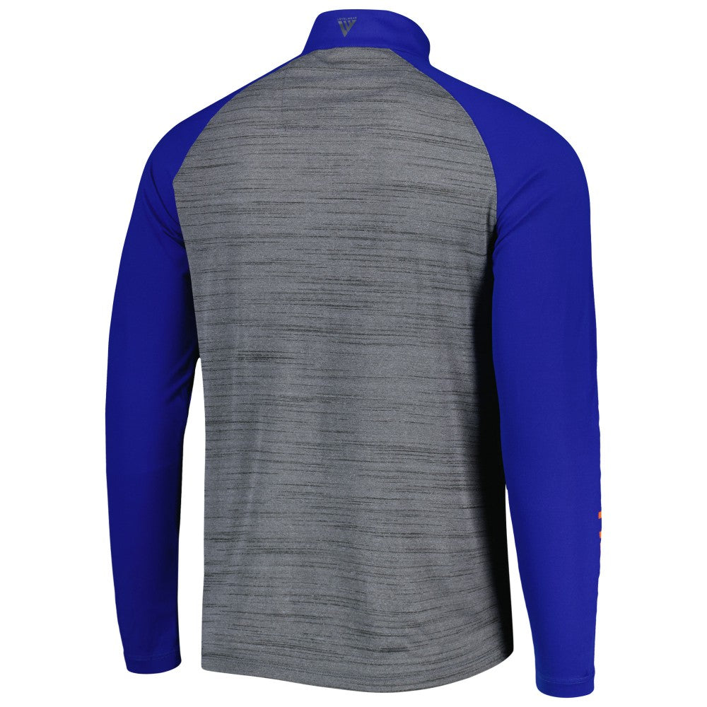 Heather Gray New York Mets Levelwear Vandal Raglan Quarter-Zip Top