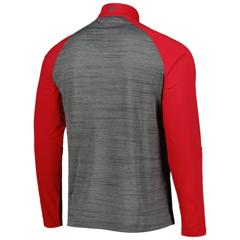 Heather Gray St. Louis Cardinals Levelwear Vandal Raglan Quarter-Zip Top