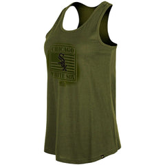 Olive Chicago White Sox New Era Women's 2023 Armed Forces Day Racerback Tank Top