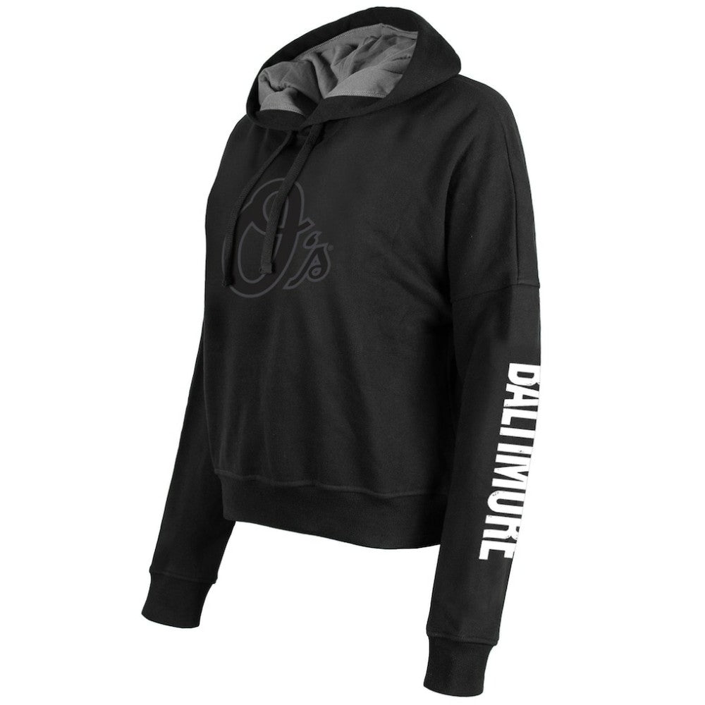 Black Baltimore Orioles New Era Women's City Connect Pullover Hoodie