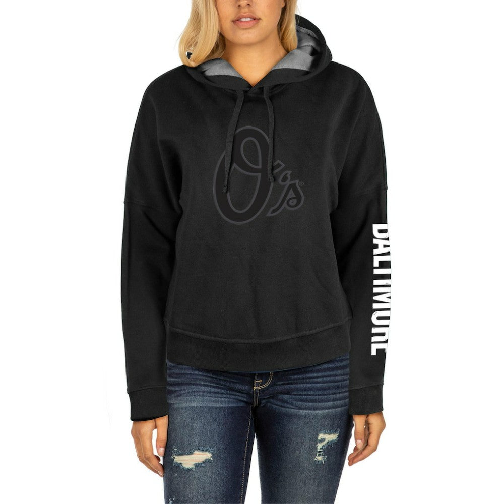 Black Baltimore Orioles New Era Women's City Connect Pullover Hoodie