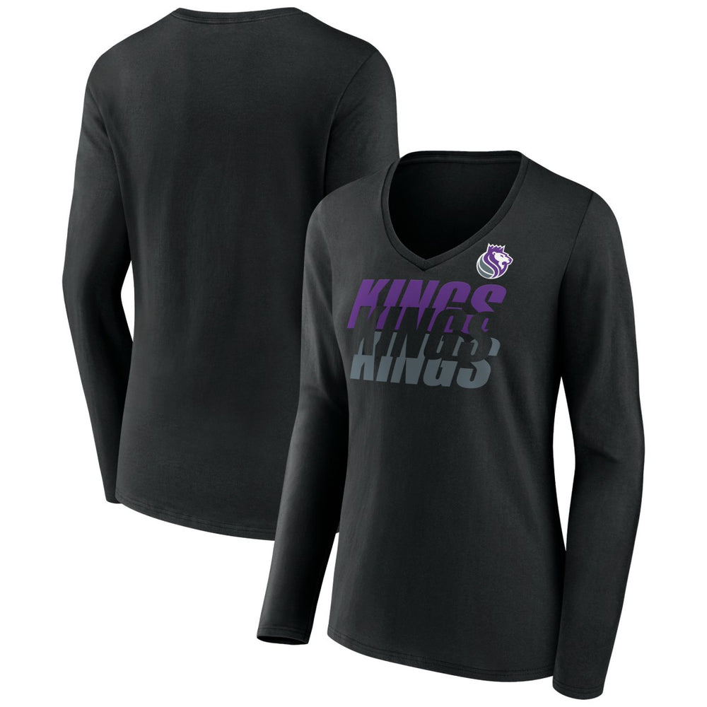 Portland Trail Blazers Women's Tumble V-Neck Long Sleeve T-Shirt