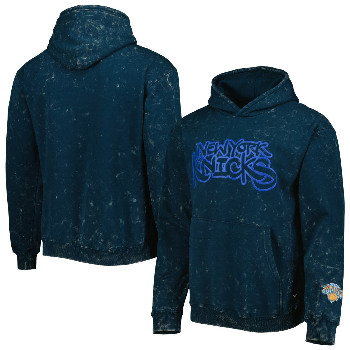 New York Knicks The Wild Collective Unisex Tonal Acid Wash Pullover Hoodie