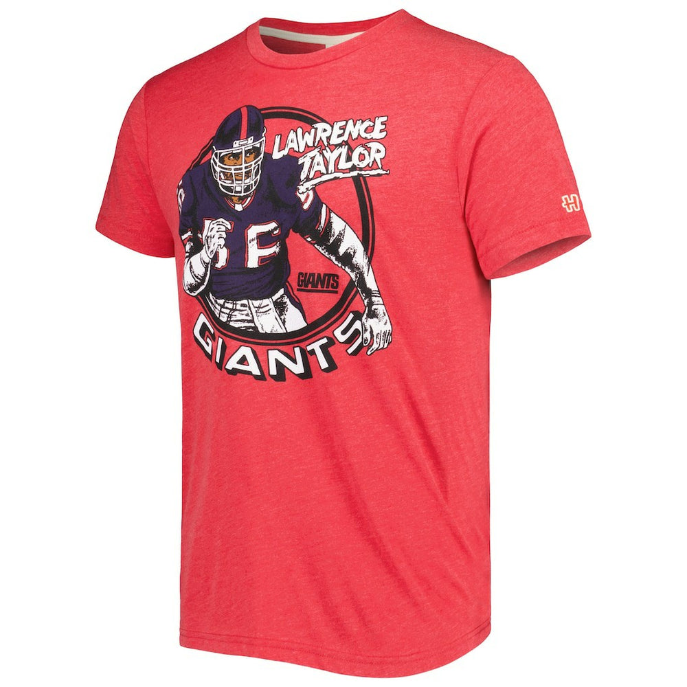 Lawrence Taylor  Homage Unisex Caricature Retired Player Tri-Blend T-Shirt - New York Giants T-shirts