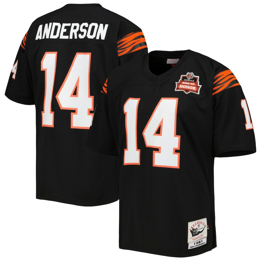 Ken Anderson  1981 Authentic Throwback Retired Player Jersey - Cincinnati Bengals Jerseys