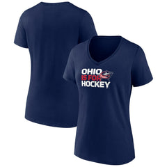 NHL Columbus Blue Jackets Women's Active Edge V-Neck T-Shirt