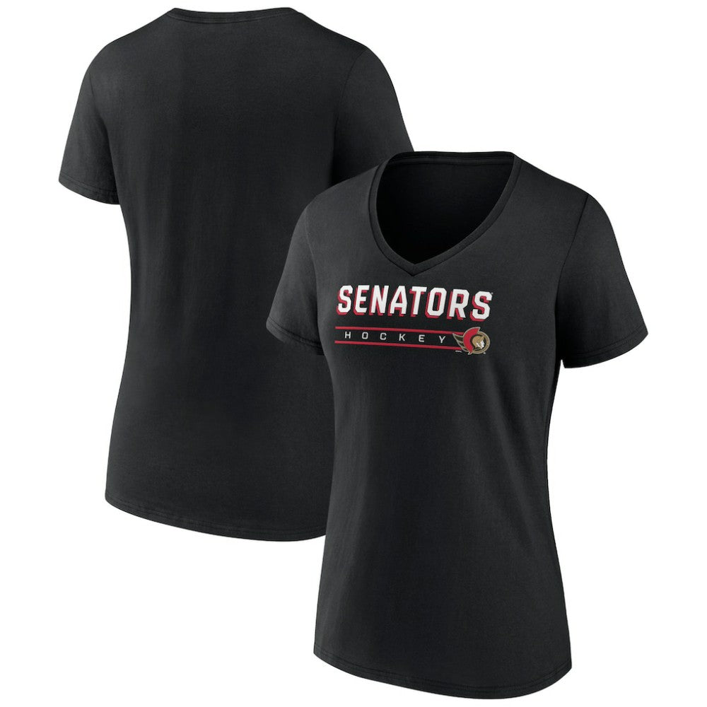 NHL Ottawa Senators Women's Primary Play V-Neck T-Shirt