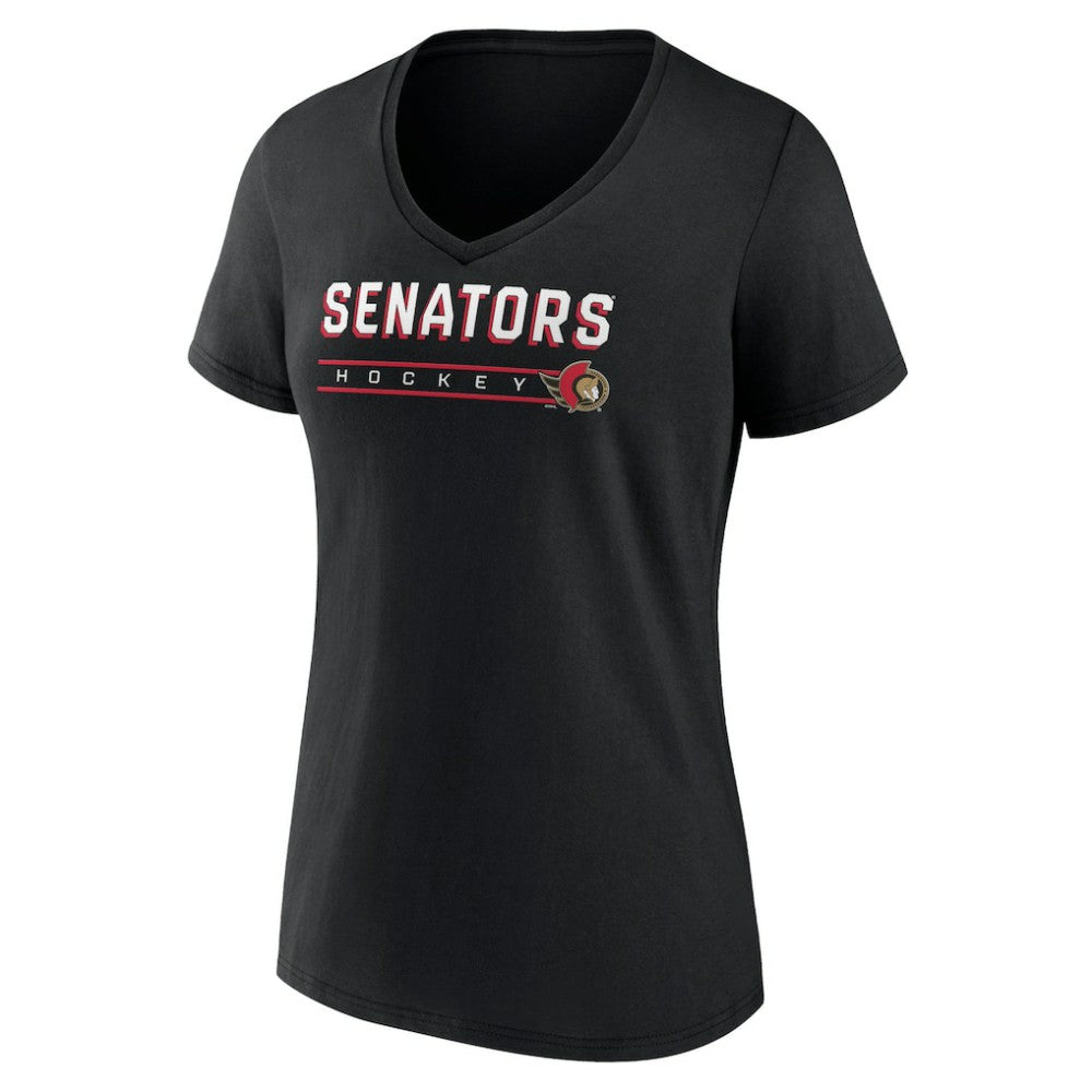 NHL Ottawa Senators Women's Primary Play V-Neck T-Shirt
