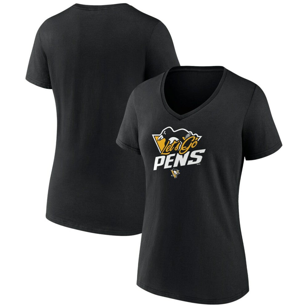 NHL Pittsburgh Penguins Women's Active Edge V-Neck T-Shirt