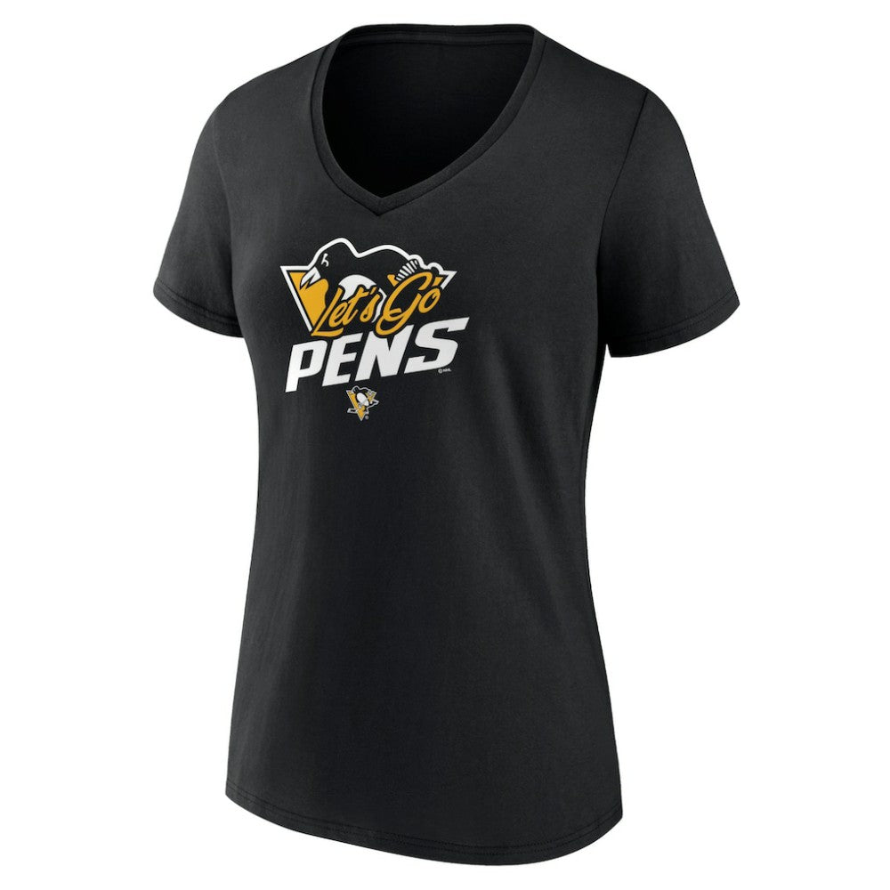 NHL Pittsburgh Penguins Women's Active Edge V-Neck T-Shirt