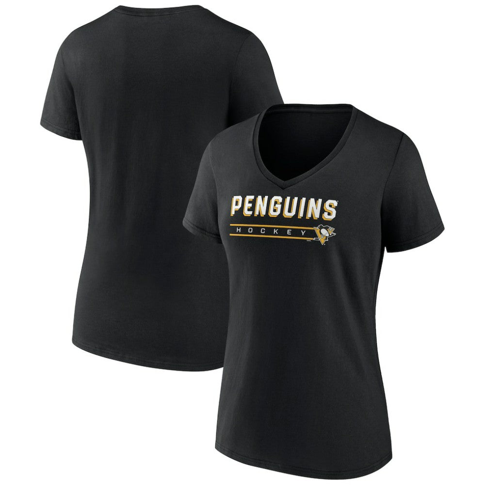 NHL Pittsburgh Penguins Women's Primary Play V-Neck T-Shirt