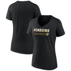 NHL Pittsburgh Penguins Women's Primary Play V-Neck T-Shirt
