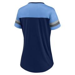 Women's Blitz & Glam Lace-Up V-Neck Jersey T-Shirt - Tennessee Titans T-shirts