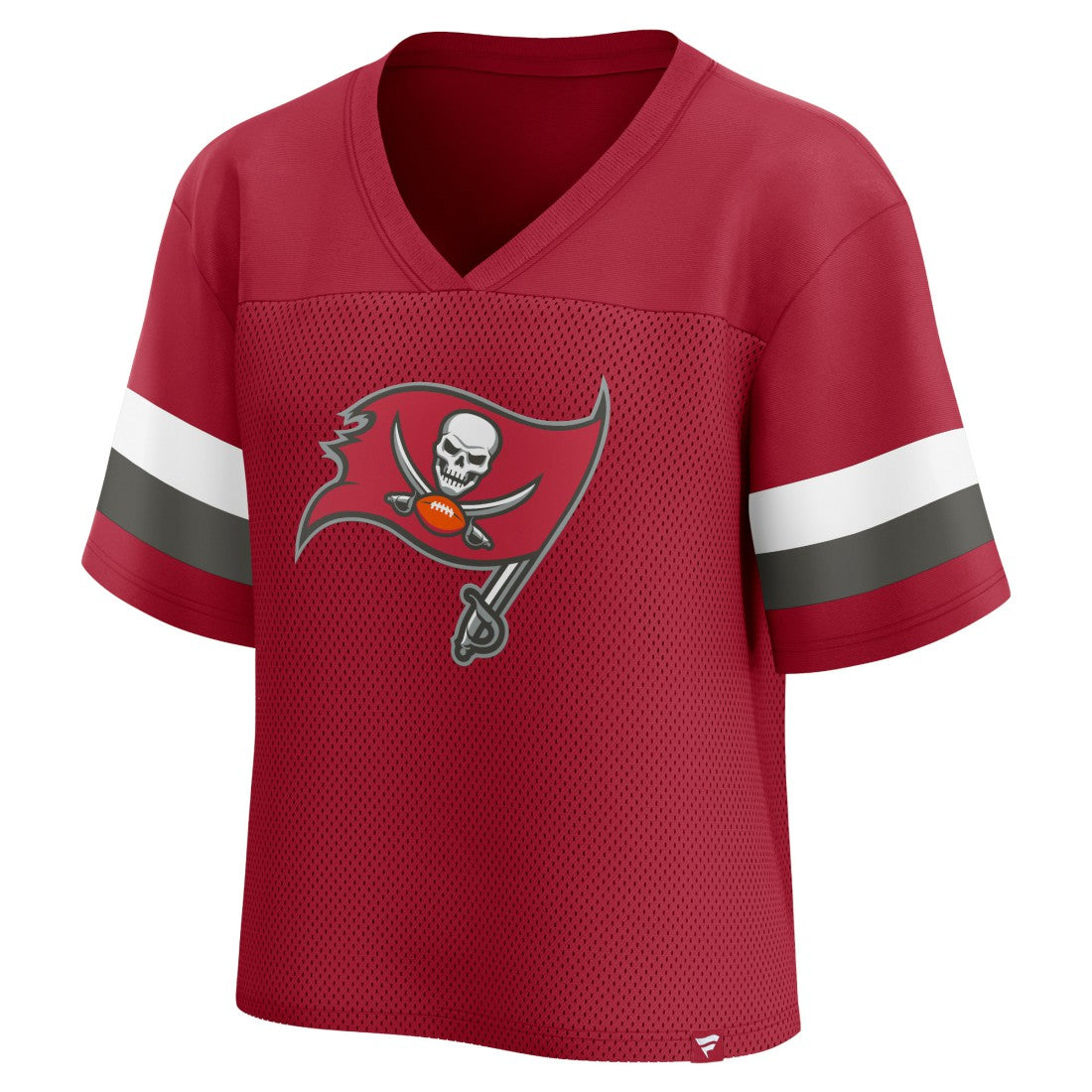 Women's Established Jersey Cropped V-Neck T-Shirt - Tampa Bay Buccaneers T-shirts